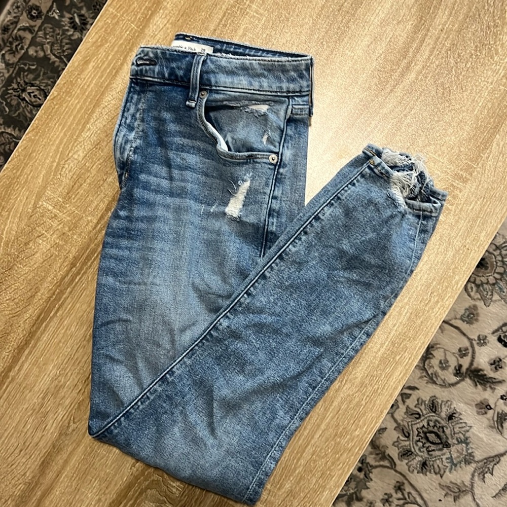 A&F Super Skinny Ankle High Rise